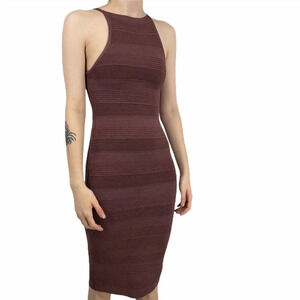 Ronny Kobo dusty rose tank knit sweater dress small bodycon sexy